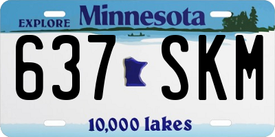 MN license plate 637SKM