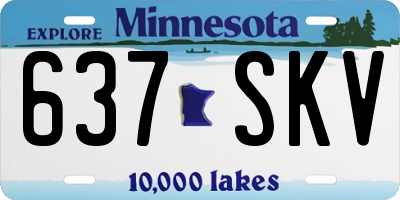 MN license plate 637SKV