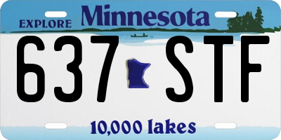MN license plate 637STF