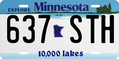 MN license plate 637STH
