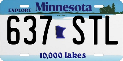 MN license plate 637STL