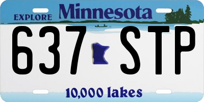 MN license plate 637STP