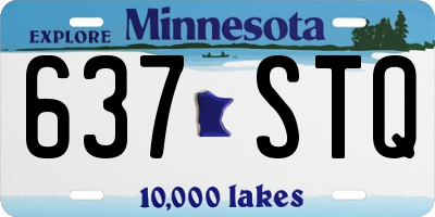 MN license plate 637STQ