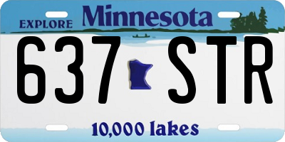 MN license plate 637STR