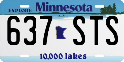 MN license plate 637STS