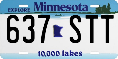 MN license plate 637STT