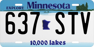 MN license plate 637STV