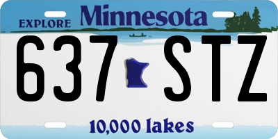 MN license plate 637STZ