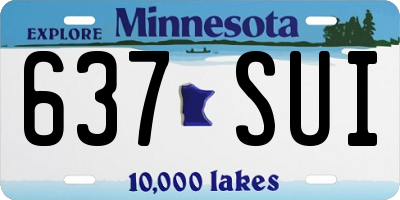 MN license plate 637SUI