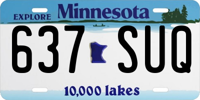 MN license plate 637SUQ