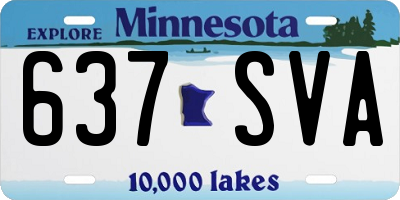 MN license plate 637SVA