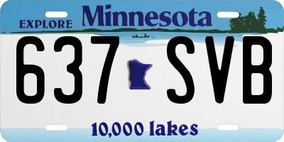 MN license plate 637SVB