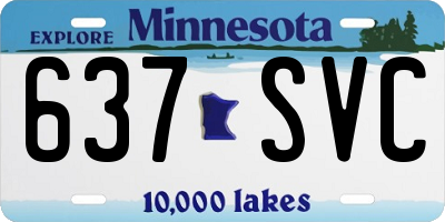 MN license plate 637SVC