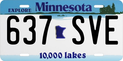 MN license plate 637SVE