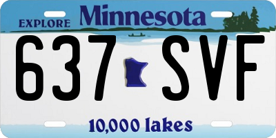 MN license plate 637SVF