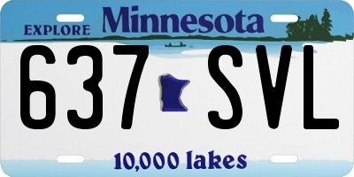 MN license plate 637SVL