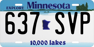 MN license plate 637SVP