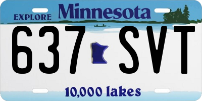 MN license plate 637SVT