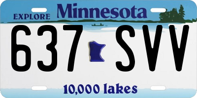MN license plate 637SVV