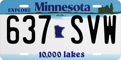 MN license plate 637SVW