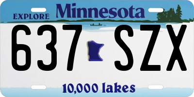MN license plate 637SZX