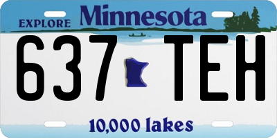 MN license plate 637TEH