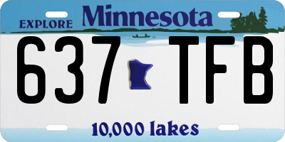 MN license plate 637TFB