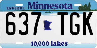 MN license plate 637TGK