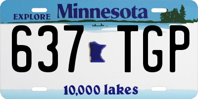 MN license plate 637TGP