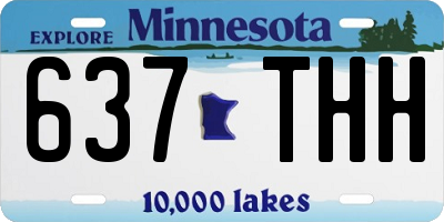 MN license plate 637THH