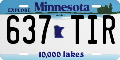 MN license plate 637TIR