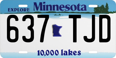 MN license plate 637TJD