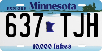 MN license plate 637TJH