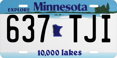 MN license plate 637TJI