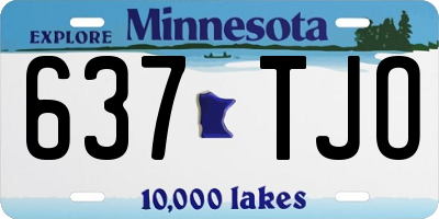 MN license plate 637TJO