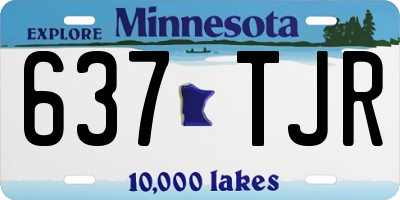 MN license plate 637TJR