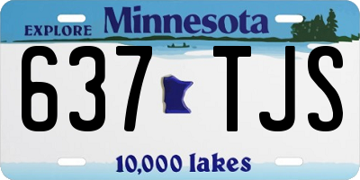 MN license plate 637TJS