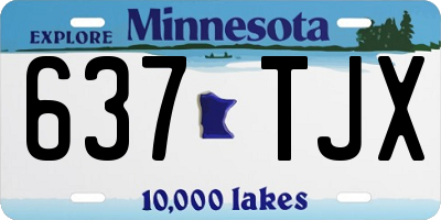 MN license plate 637TJX