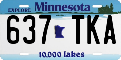 MN license plate 637TKA
