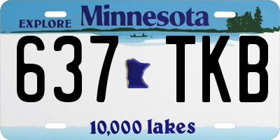 MN license plate 637TKB