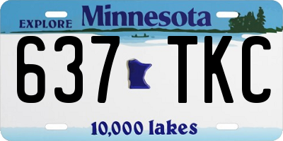 MN license plate 637TKC