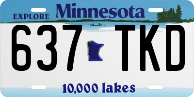 MN license plate 637TKD