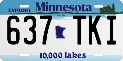 MN license plate 637TKI