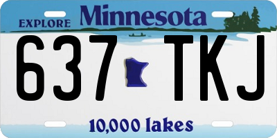 MN license plate 637TKJ