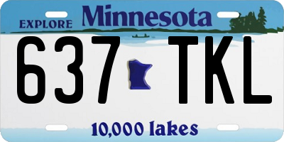 MN license plate 637TKL