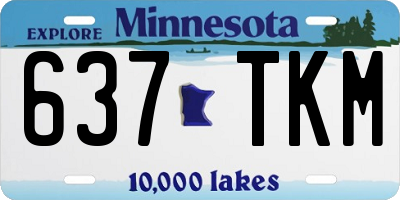 MN license plate 637TKM