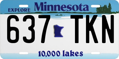 MN license plate 637TKN