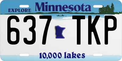 MN license plate 637TKP