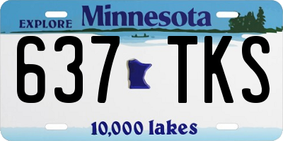 MN license plate 637TKS