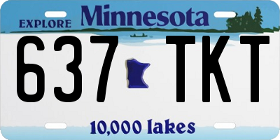 MN license plate 637TKT